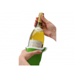 Декоративный чехол для бутылки вина, зеленый/белый, фото 1