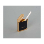 Набор: ручка-зажигалка, пепельница Акра, черный/золотистый, фото 1
