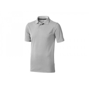 Calgary мужская футболка-поло с коротким рукавом, серый меланж - купить оптом