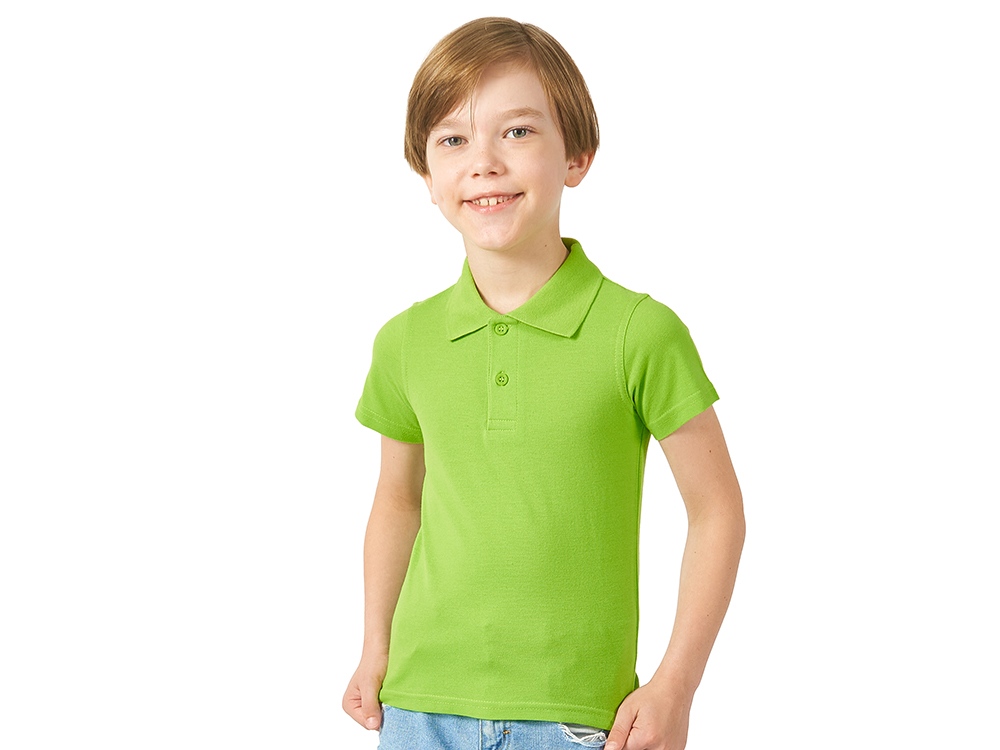 Рубашка поло First детская, зеленое яблоко - купить оптом