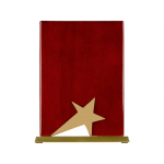 Плакетка Звезда, коричневый, красное дерево/золотистый, фото 1
