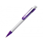 Ручка шариковая Бавария белая/фиолетовая, белый/ фиолетовый