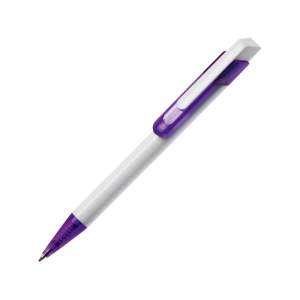 Ручка шариковая Бавария белая/фиолетовая, белый/ фиолетовый - купить оптом