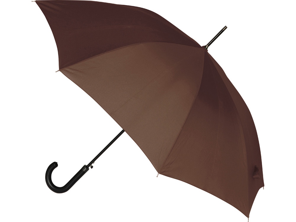 Зонт-трость полуавтоматический, коричневый - купить оптом