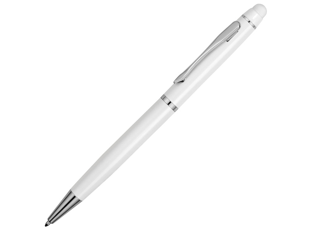Ручка-стилус шариковая Фокстер, белый - купить оптом