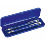 Набор Онтарио: ручка шариковая, карандаш механический, синий/серебристый, фото 1