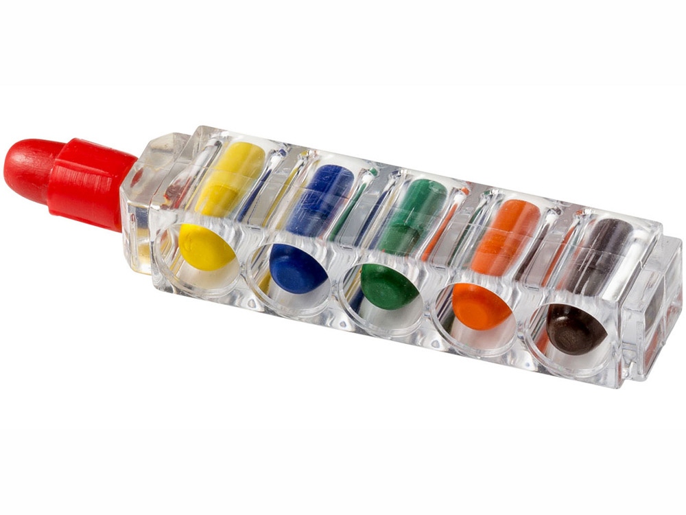 Набор восковых карандашей Crayton, прозрачный/разноцветный - купить оптом