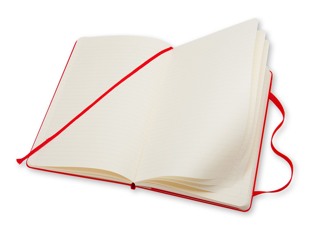 Записная книжка Moleskine Classic (в линейку) в твердой обложке, Large (13х21см), красный - купить оптом
