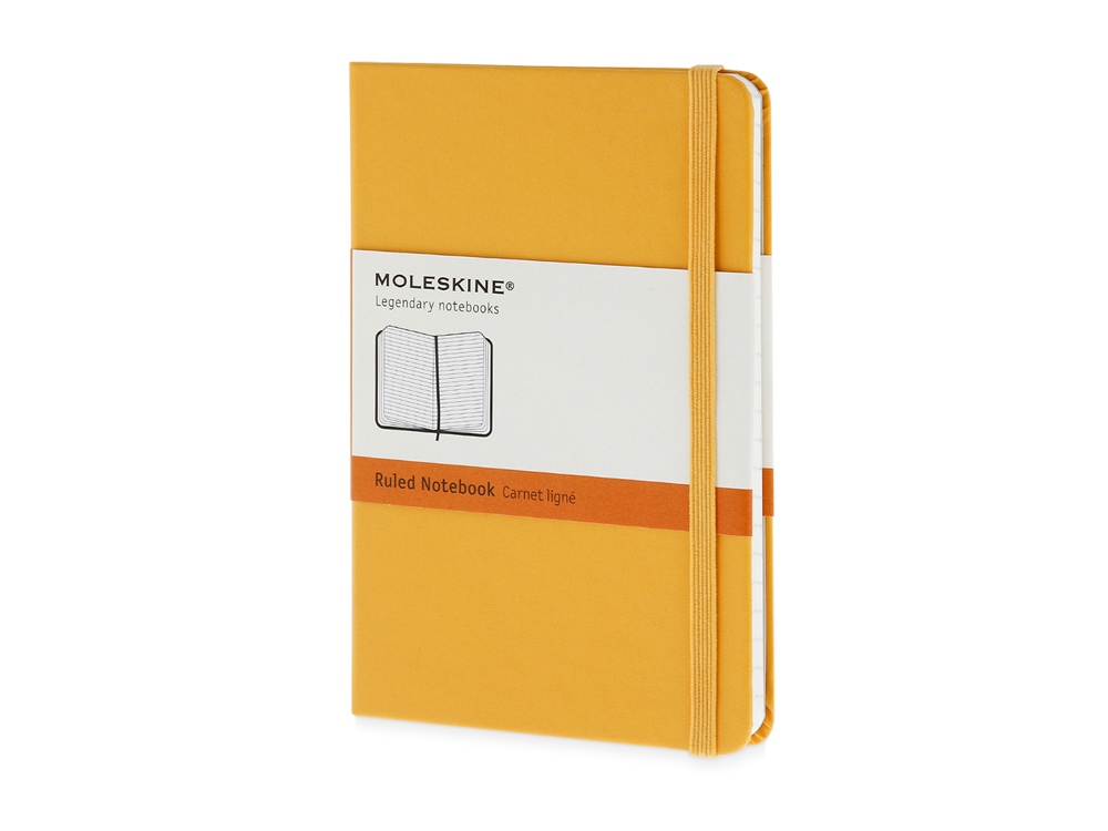 Записная книжка Moleskine Classic (в линейку) в твердой обложке, Pocket (9x14см), оранжевый - купить оптом