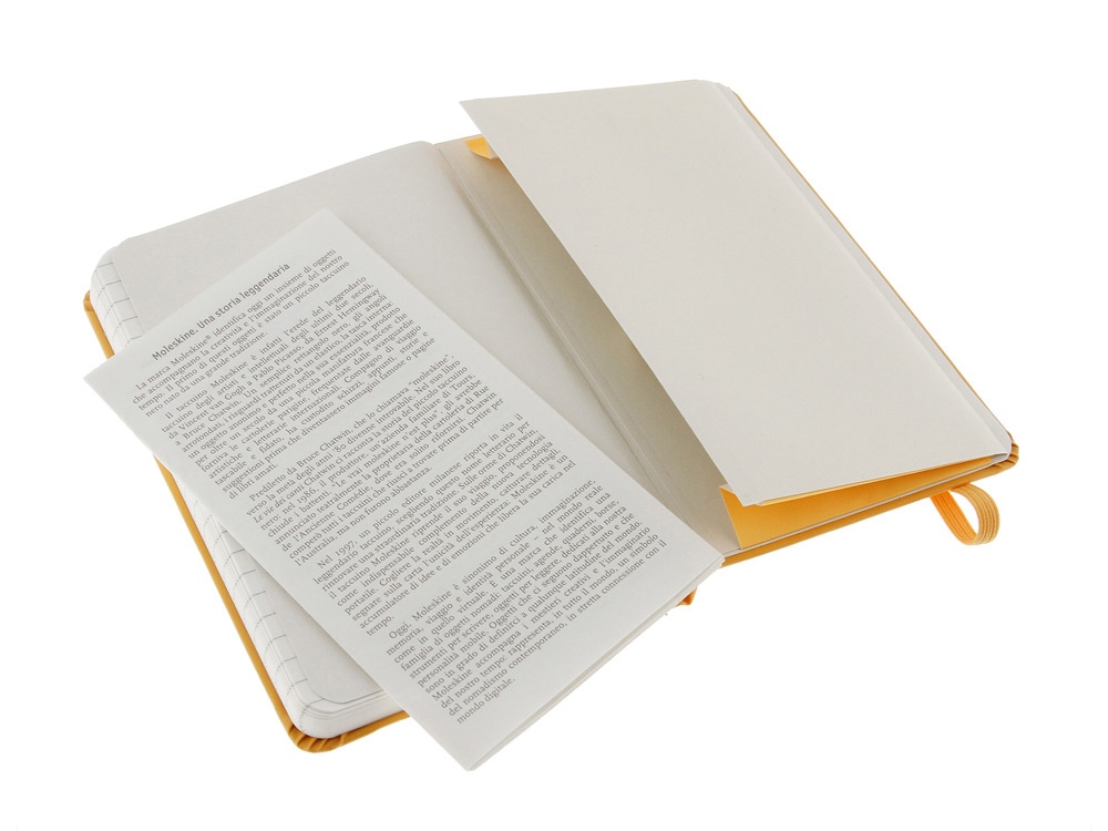 Записная книжка Moleskine Classic (в линейку) в твердой обложке, Pocket (9x14см), оранжевый - купить оптом