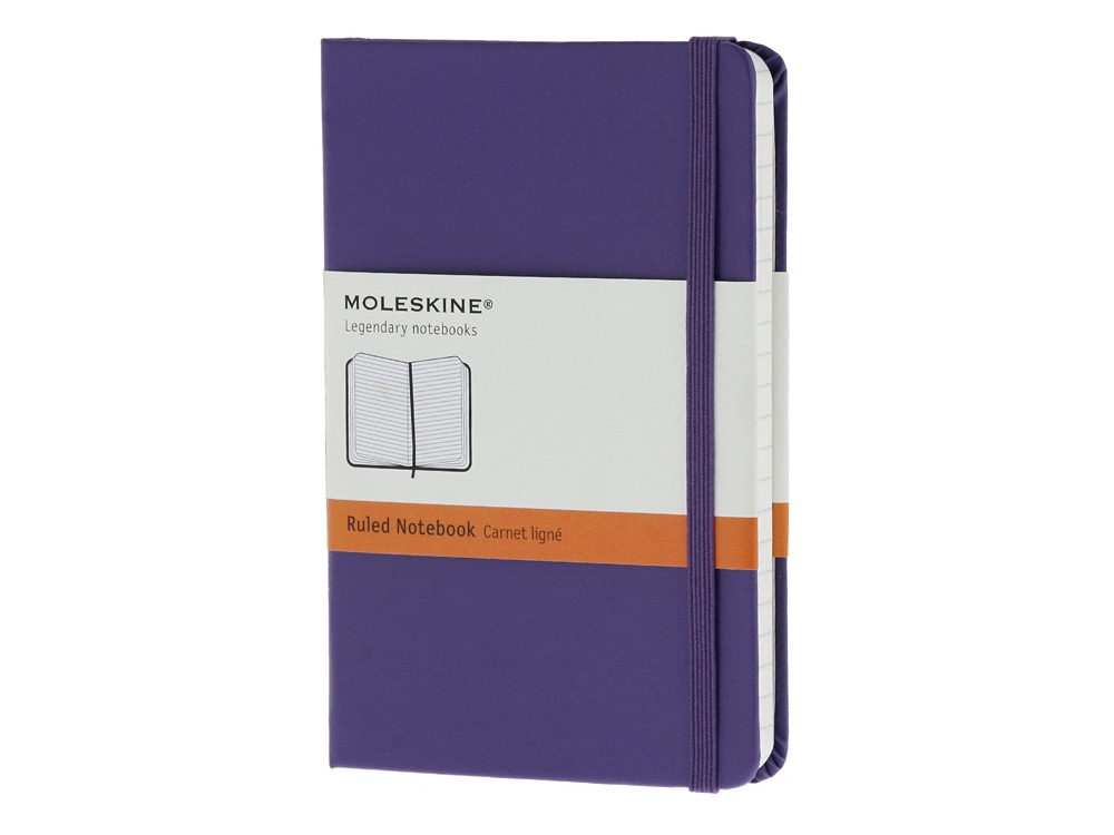 Записная книжка Moleskine Classic (в линейку) в твердой обложке, Pocket (9x14см), фиолетовый - купить оптом