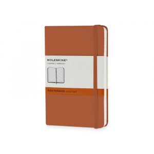 Записная книжка Moleskine Classic (в линейку) в твердой обложке, Pocket (9x14см), оранжевый коралл - купить оптом