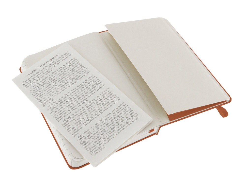 Записная книжка Moleskine Classic (в линейку) в твердой обложке, Pocket (9x14см), оранжевый коралл - купить оптом