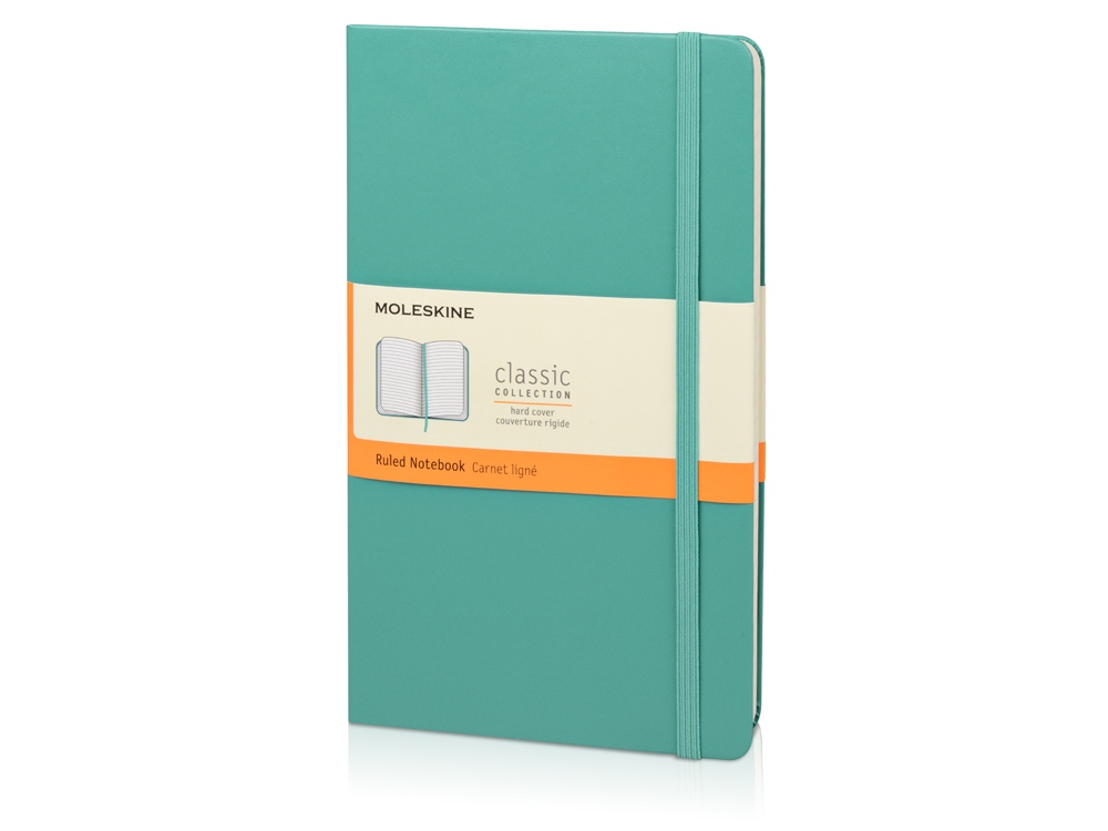 Записная книжка Moleskine Classic (в линейку) в твердой обложке, Large (13х21см), морская волна - купить оптом