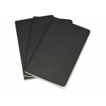 Записная книжка Moleskine Cahier (нелинованный, 3 шт.), Large (13х21см), черный