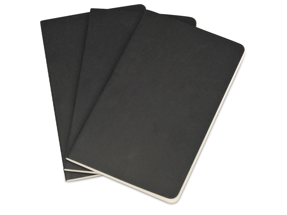 Записная книжка Moleskine Cahier (нелинованный, 3 шт.), Large (13х21см), черный - купить оптом