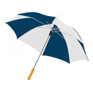 Зонт-трость Lisa полуавтомат 23, синий/белый (Р) - купить оптом
