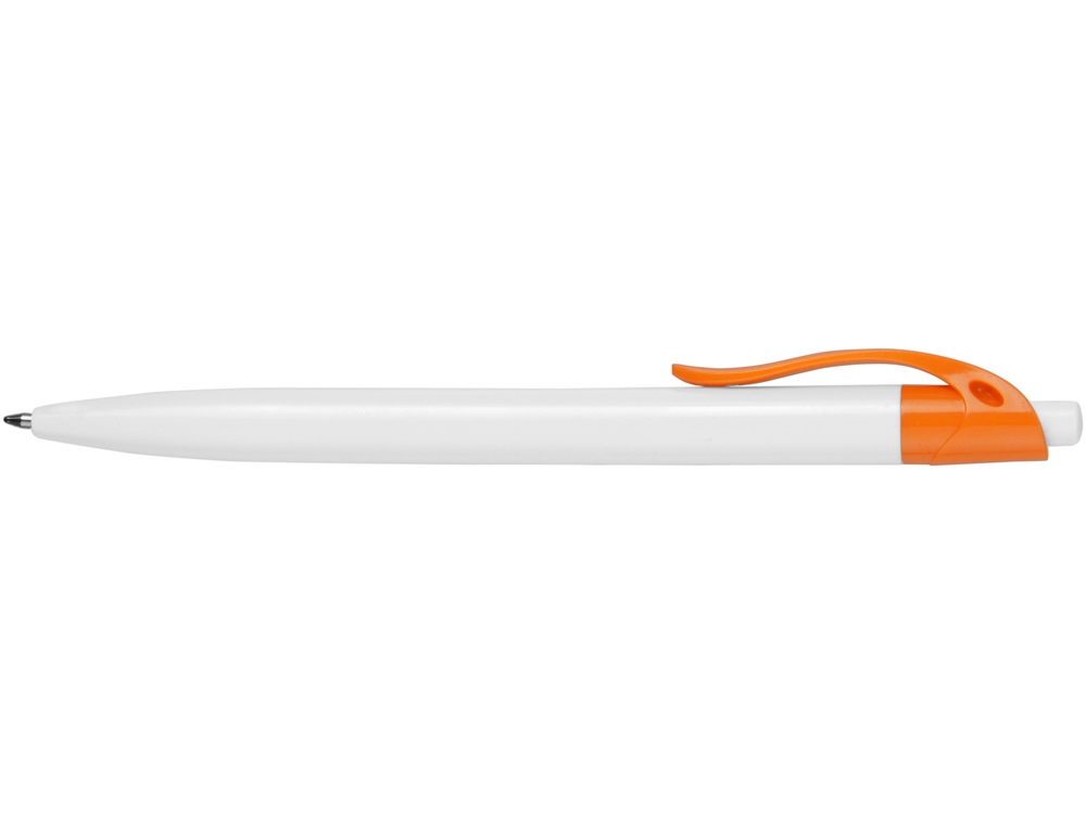Ручка шариковая Какаду, белый/оранжевый - купить оптом