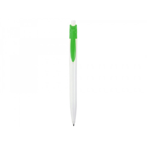 Ручка шариковая Какаду, белый/зеленое яблоко - купить оптом
