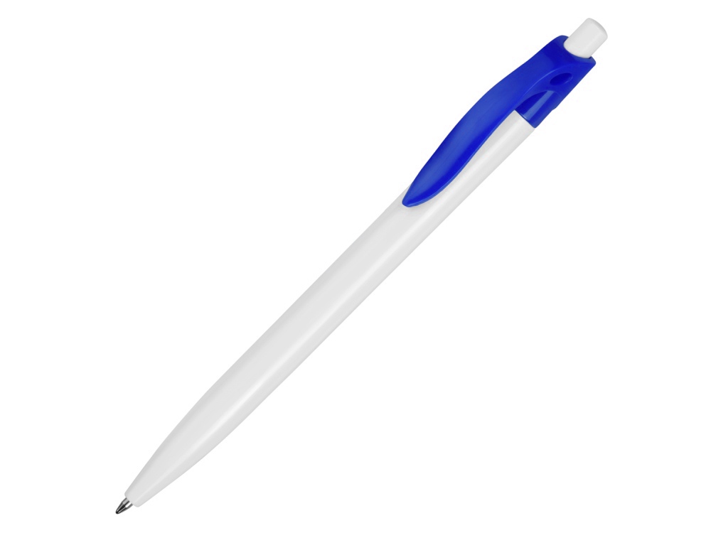 Ручка шариковая Какаду, белый/ярко-синий - купить оптом