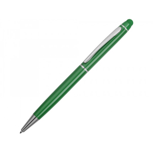 Ручка шариковая Эмма со стилусом, зеленый - купить оптом