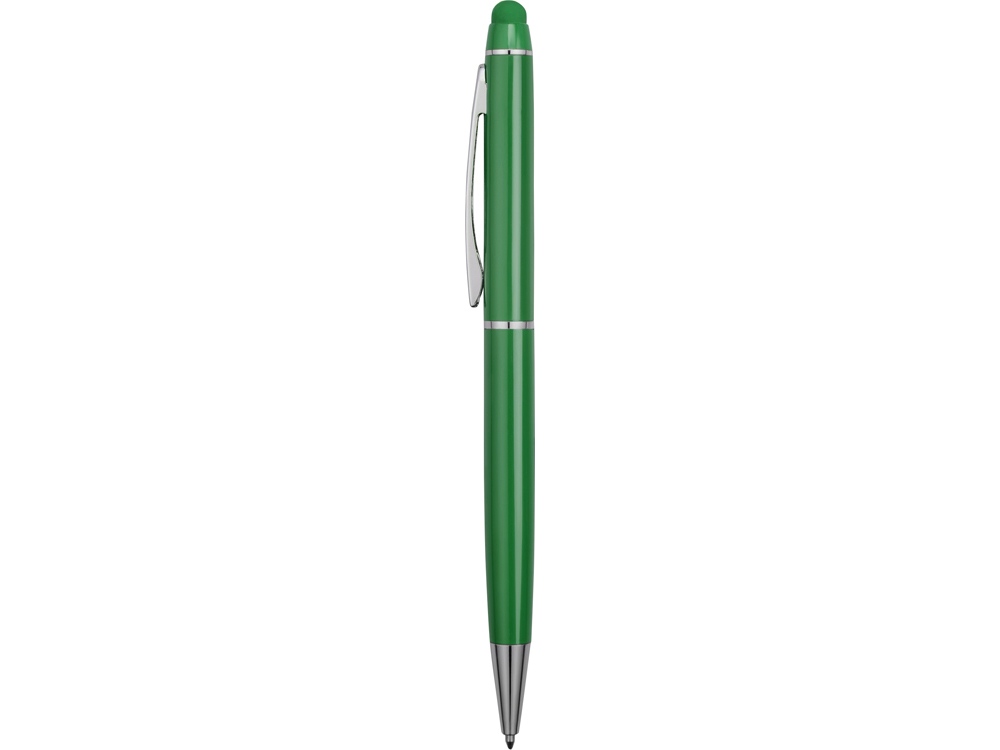 Ручка шариковая Эмма со стилусом, зеленый - купить оптом