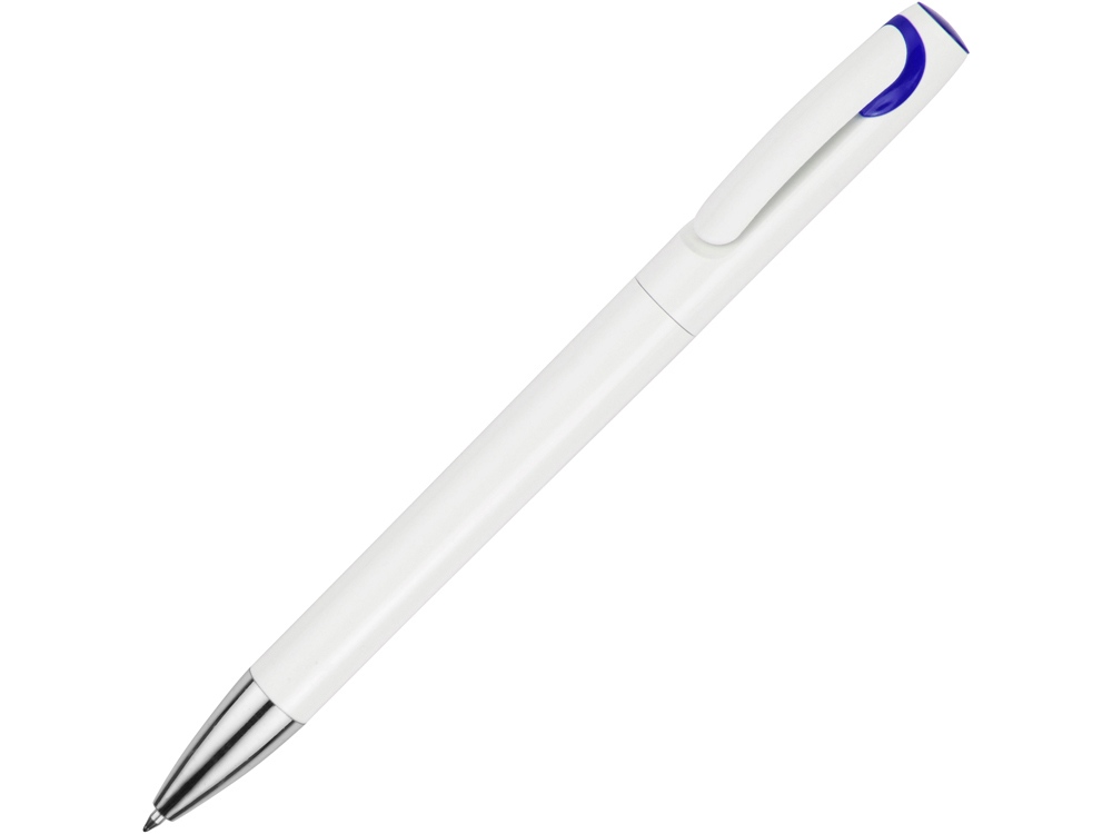 Ручка шариковая Локи, белый/синий - купить оптом