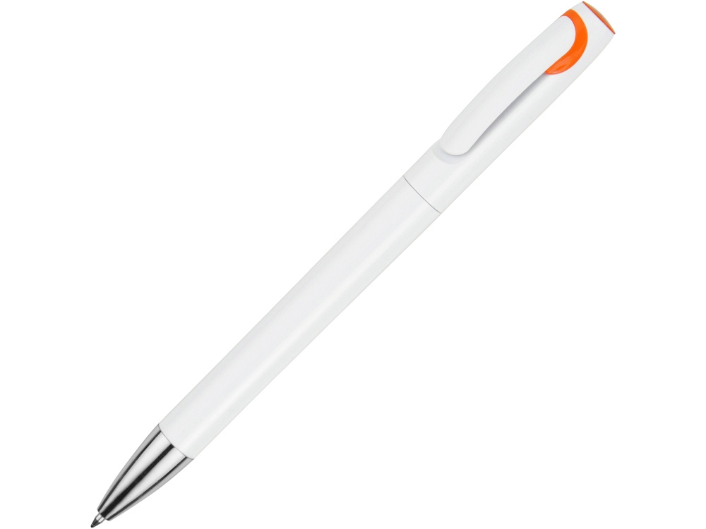Ручка шариковая Локи, белый/оранжевый - купить оптом