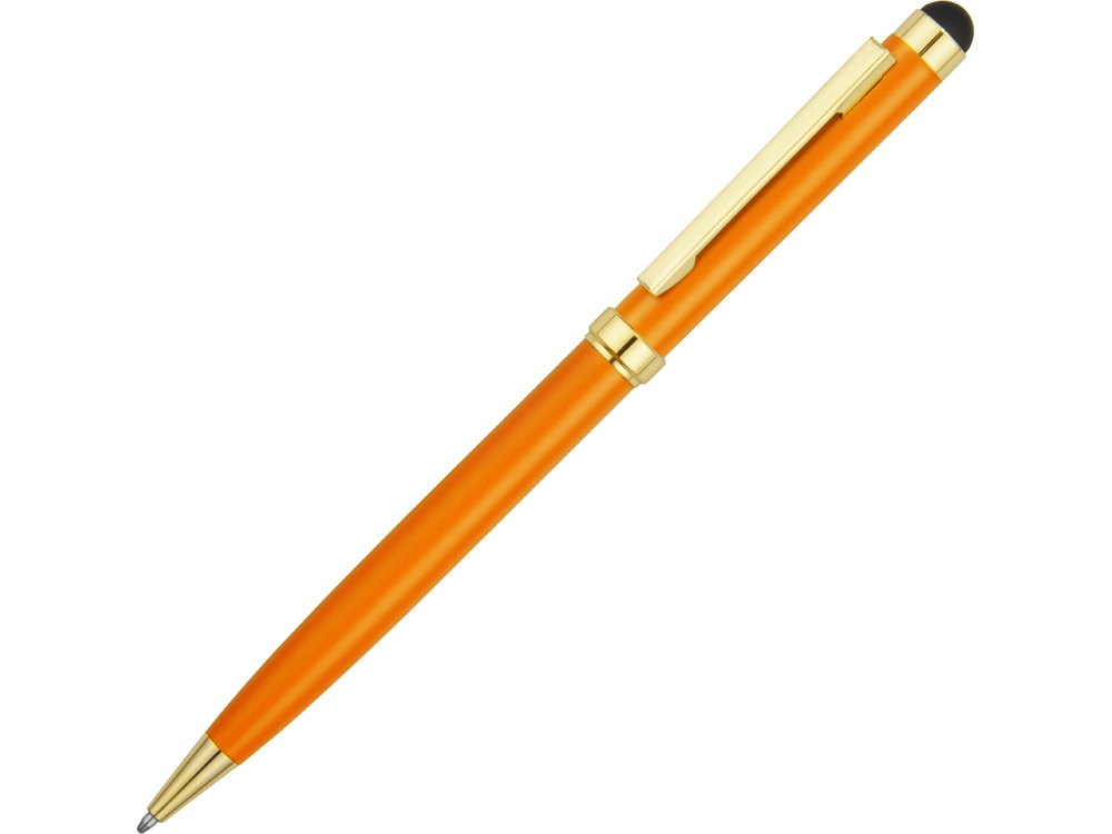 Ручка шариковая Голд Сойер со стилусом, оранжевый - купить оптом