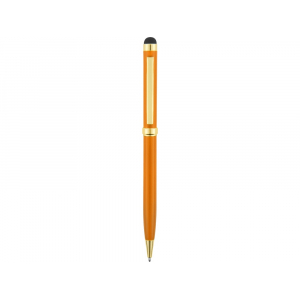 Ручка шариковая Голд Сойер со стилусом, оранжевый - купить оптом