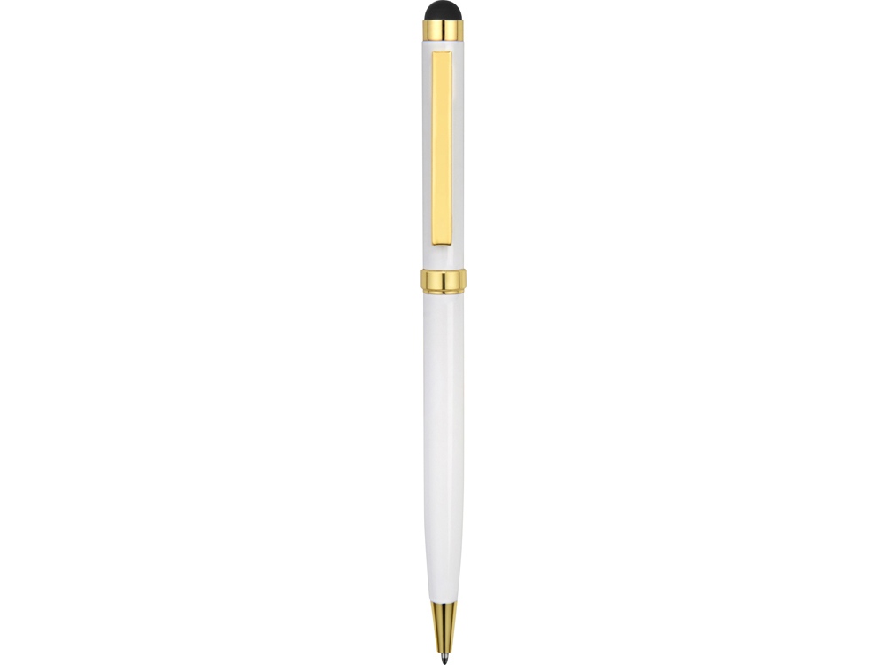 Ручка шариковая Голд Сойер со стилусом, белый - купить оптом