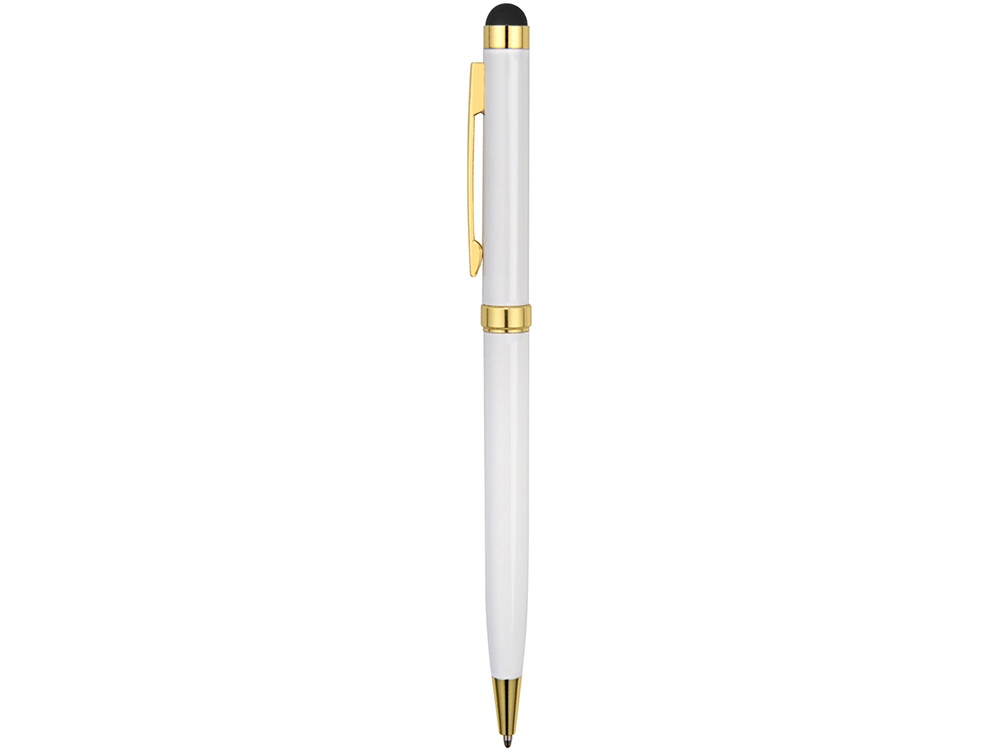 Ручка шариковая Голд Сойер со стилусом, белый - купить оптом