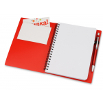 Блокнот Контакт с ручкой, красный, фото 1