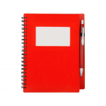 Блокнот Контакт с ручкой, красный, фото 3