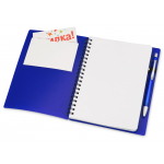 Блокнот Контакт с ручкой, синий, фото 1