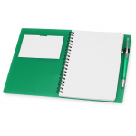 Блокнот Контакт с ручкой, зеленый, фото 1