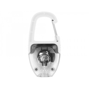 Брелок - фонарик с отражателем и карабином, белый/прозрачный - купить оптом