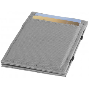 Бумажник Adventurer RFID Flip Over, серый/черный - купить оптом