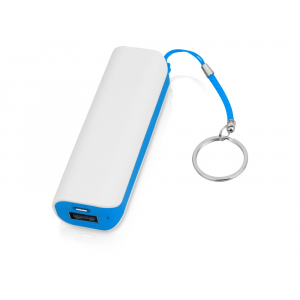 Портативное зарядное устройство (power bank) Basis, 2000 mAh, белый/светло-голубой - купить оптом