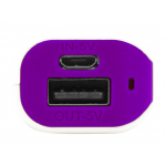 Портативное зарядное устройство (power bank) Basis, 2000 mAh, белый/фиолетовый, фото 2
