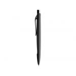 Ручка пластиковая шариковая Prodir ds6prr-Z75 софт-тач, черный с серебристой кнопкой, фото 1
