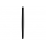 Ручка пластиковая шариковая Prodir ds6prr-Z75 софт-тач, черный с серебристой кнопкой, фото 2