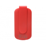 Портативное зарядное устройство Pin на 4000 mAh с большой площадью нанесения и клипом для крепления к одежде или сумке, красный, фото 3