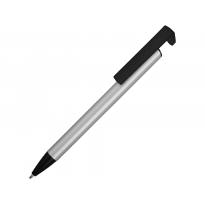 Ручка-подставка шариковая Кипер Металл, серебристый - купить оптом