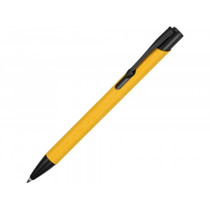 Ручка металлическая шариковая Crepa, желтый/черный - купить оптом