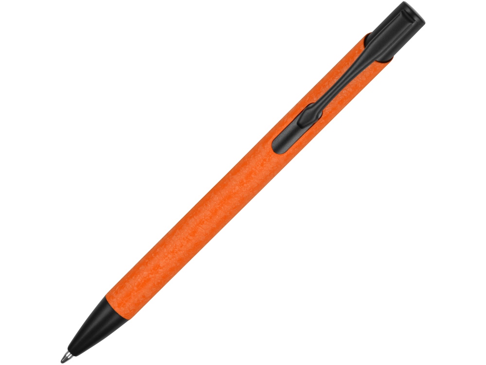 Ручка металлическая шариковая Crepa, оранжевый/черный - купить оптом