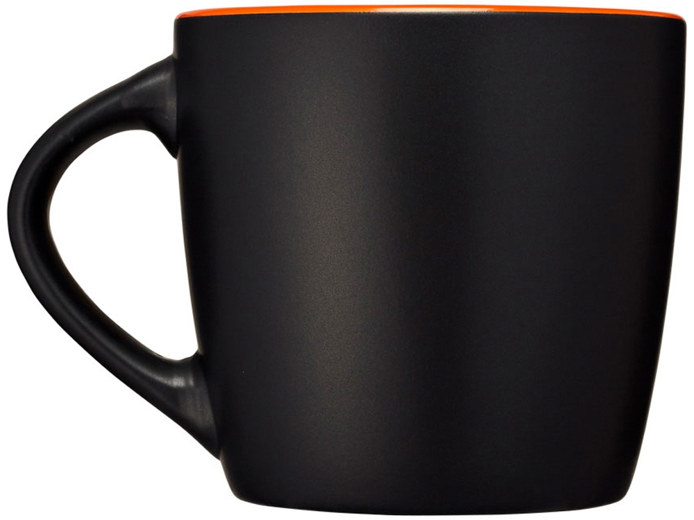 Керамическая чашка Riviera, черный/оранжевый - купить оптом