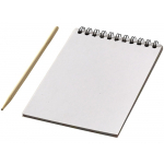 Цветной набор Scratch: блокнот, деревянная ручка, белый, натуральный