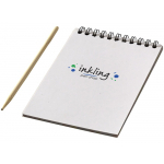 Цветной набор Scratch: блокнот, деревянная ручка, белый, натуральный, фото 2