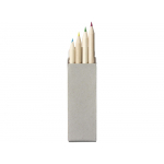 Набор карандашей 4 предмета, карандаши- натуральный, коробка- серый, фото 1